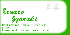 renato gyaraki business card
